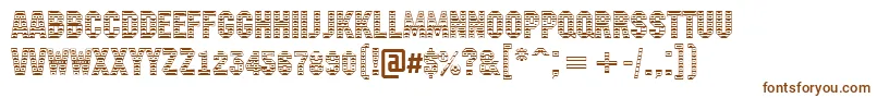 Шрифт AMachinanovastdc – коричневые шрифты на белом фоне
