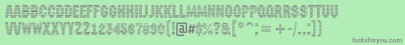 AMachinanovastdc Font – Gray Fonts on Green Background