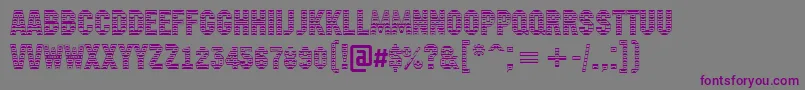 AMachinanovastdc-Schriftart – Violette Schriften auf grauem Hintergrund