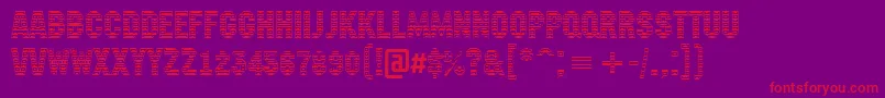 AMachinanovastdc Font – Red Fonts on Purple Background