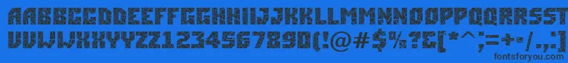 ASimplercrk Font – Black Fonts on Blue Background