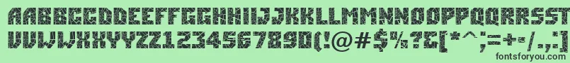 ASimplercrk-Schriftart – Schwarze Schriften auf grünem Hintergrund