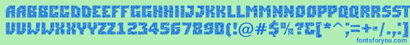 ASimplercrk Font – Blue Fonts on Green Background