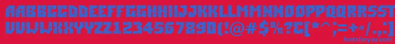 Шрифт ASimplercrk – синие шрифты на красном фоне