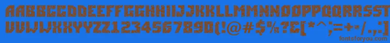 ASimplercrk Font – Brown Fonts on Blue Background
