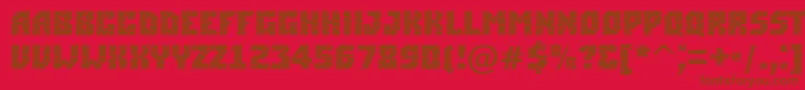 ASimplercrk Font – Brown Fonts on Red Background