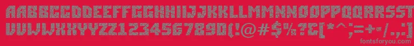 ASimplercrk Font – Gray Fonts on Red Background