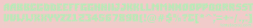 ASimplercrk Font – Green Fonts on Pink Background