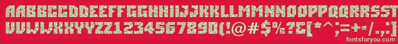 ASimplercrk Font – Green Fonts on Red Background