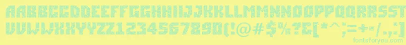 ASimplercrk Font – Green Fonts on Yellow Background