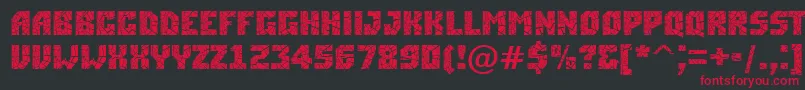 フォントASimplercrk – 黒い背景に赤い文字