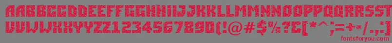 ASimplercrk-Schriftart – Rote Schriften auf grauem Hintergrund