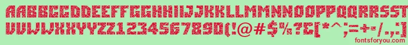 ASimplercrk Font – Red Fonts on Green Background