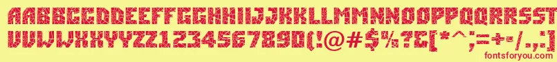 フォントASimplercrk – 赤い文字の黄色い背景