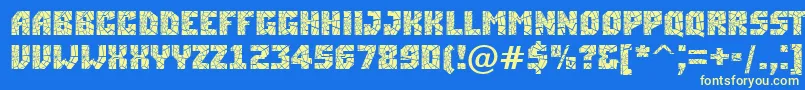 ASimplercrk Font – Yellow Fonts on Blue Background