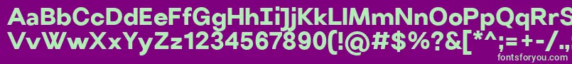 VillerayBold Font – Green Fonts on Purple Background