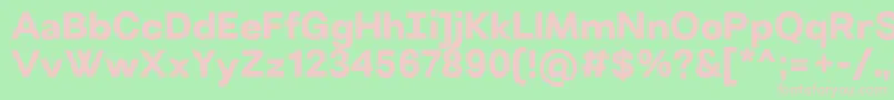 VillerayBold Font – Pink Fonts on Green Background