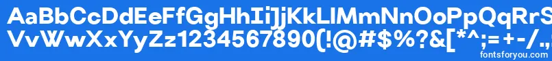 フォントVillerayBold – 青い背景に白い文字