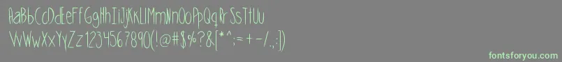 Шрифт Skinnycookies – зелёные шрифты на сером фоне