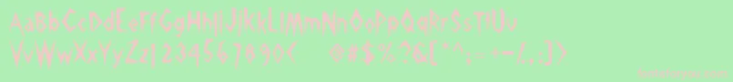 Pickax Font – Pink Fonts on Green Background