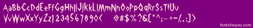 Pickax Font – Pink Fonts on Purple Background