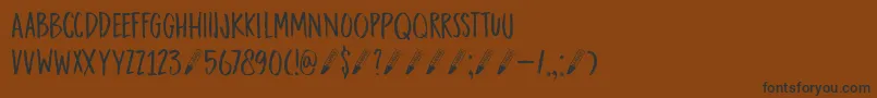 DkDarkerMarker Font – Black Fonts on Brown Background