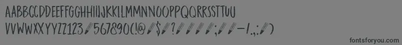 DkDarkerMarker-Schriftart – Schwarze Schriften auf grauem Hintergrund