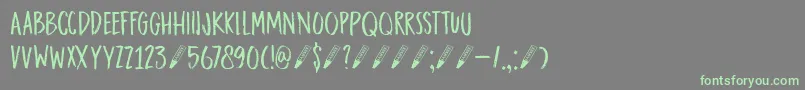 DkDarkerMarker Font – Green Fonts on Gray Background