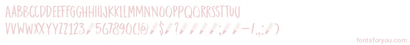 DkDarkerMarker-Schriftart – Rosa Schriften auf weißem Hintergrund