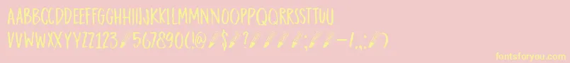 DkDarkerMarker-Schriftart – Gelbe Schriften auf rosa Hintergrund