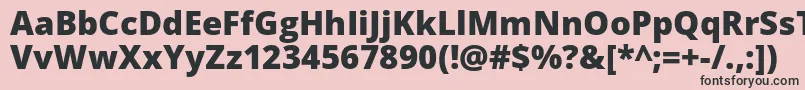 フォントOpenSansExtrabold – ピンクの背景に黒い文字