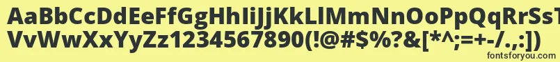 OpenSansExtrabold Font – Black Fonts on Yellow Background