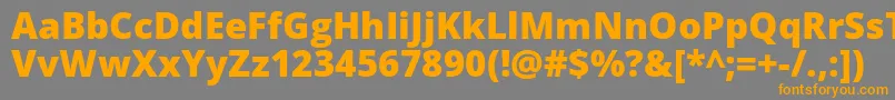 フォントOpenSansExtrabold – オレンジの文字は灰色の背景にあります。