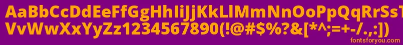 OpenSansExtrabold Font – Orange Fonts on Purple Background