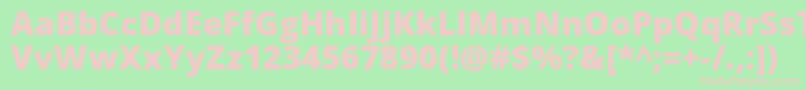 OpenSansExtrabold Font – Pink Fonts on Green Background