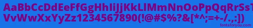 OpenSansExtrabold Font – Purple Fonts on Blue Background