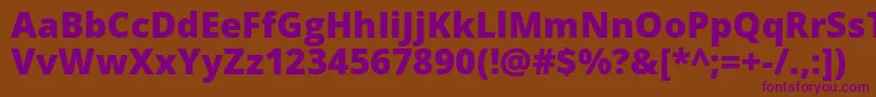 OpenSansExtrabold Font – Purple Fonts on Brown Background