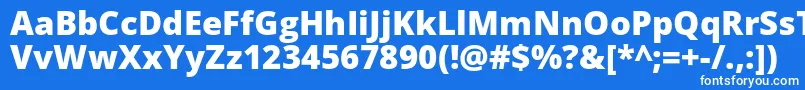 フォントOpenSansExtrabold – 青い背景に白い文字