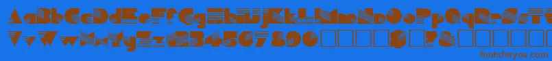 SolomonRegular Font – Brown Fonts on Blue Background