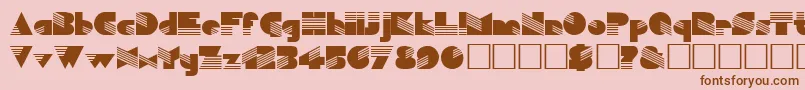 SolomonRegular Font – Brown Fonts on Pink Background
