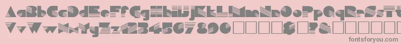 フォントSolomonRegular – ピンクの背景に灰色の文字