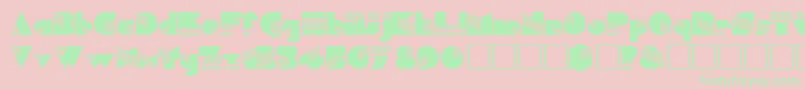 SolomonRegular Font – Green Fonts on Pink Background