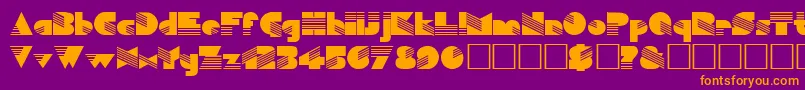 SolomonRegular-Schriftart – Orangefarbene Schriften auf violettem Hintergrund