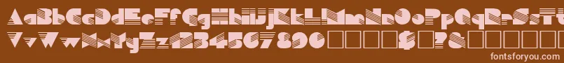 SolomonRegular-fontti – vaaleanpunaiset fontit ruskealla taustalla