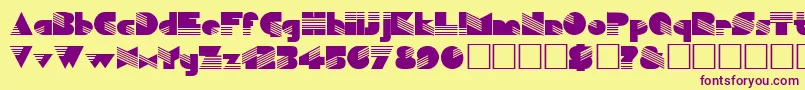 SolomonRegular Font – Purple Fonts on Yellow Background