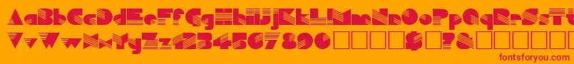 SolomonRegular Font – Red Fonts on Orange Background