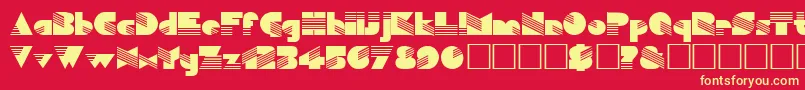 Weitere Informationen zur SolomonRegular-Schriftart SolomonRegular-Schriftart – Gelbe Schriften auf rotem Hintergrund