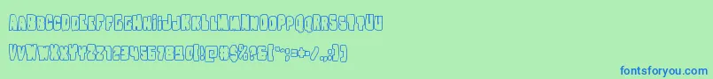 Nobodyhomeout Font – Blue Fonts on Green Background