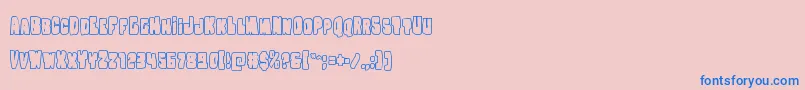 Nobodyhomeout Font – Blue Fonts on Pink Background