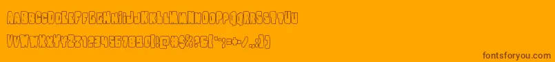 Nobodyhomeout Font – Brown Fonts on Orange Background